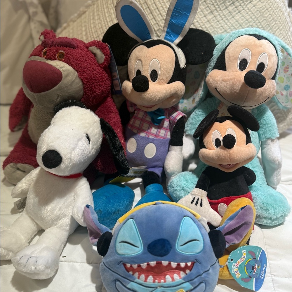 Disney Plush Toy Collection - Red, Blue, White